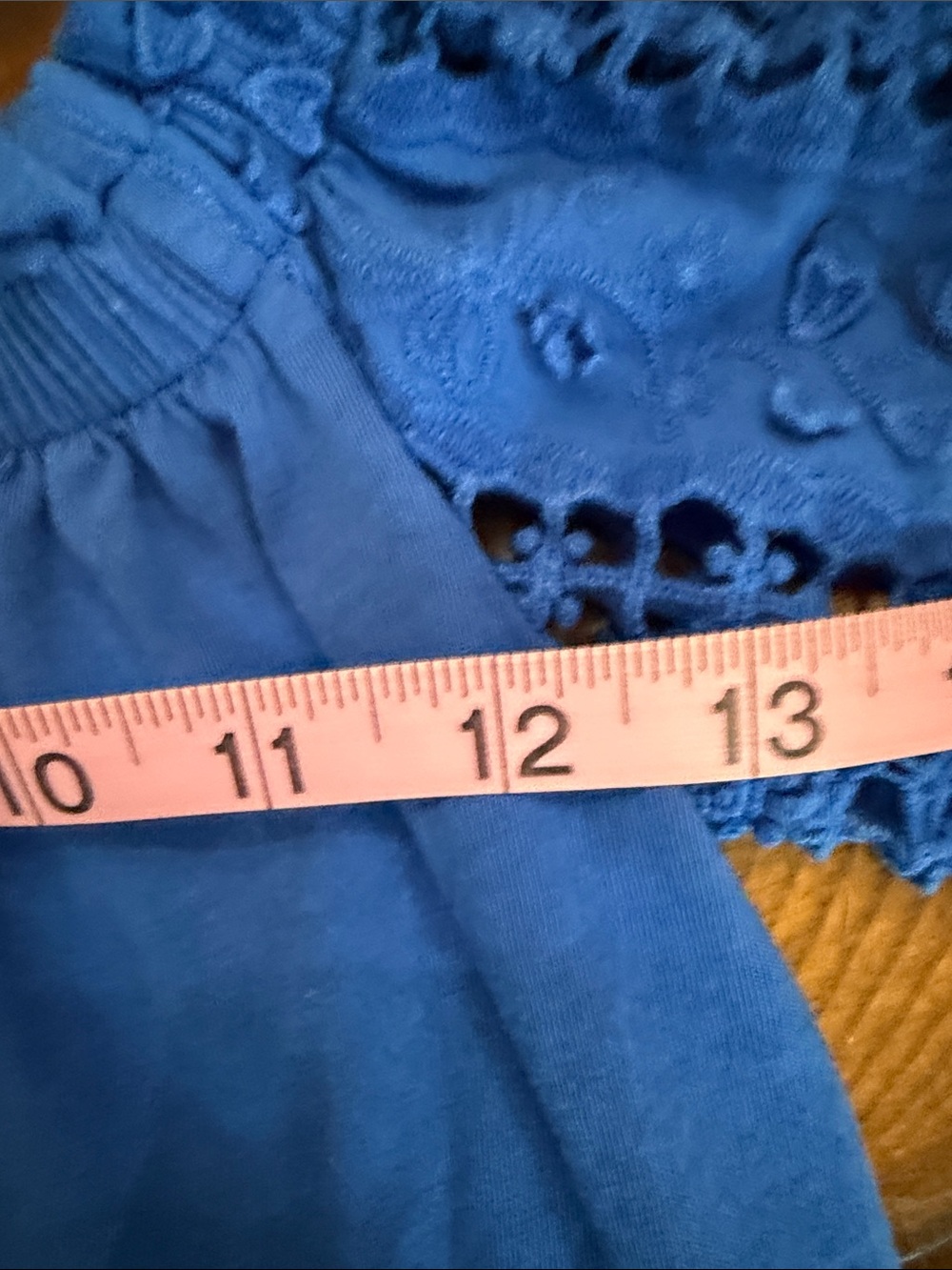 Lilly Pulitzer Women’s Off-Shoulder Eyelet Sleeve Top - Royal Blue - Picture 4 of 5